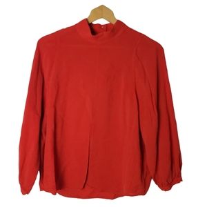 Everlane The Cupro Mock Neck Blouse Size 8